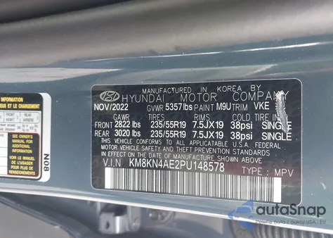 2023 Hyundai Ioniq 5 Sel z USA, uszkodzony, nr VIN KM8KN4AE2PU148578